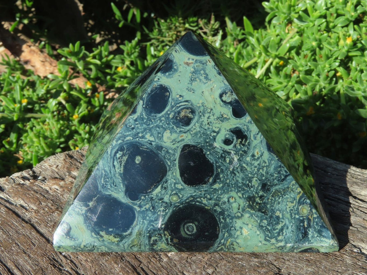 Polished Stromatolite Jasper / Nebula Stone Pyramids x 2 From Madagascar - TopRock