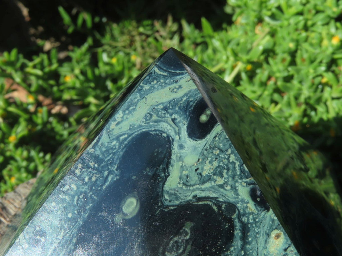 Polished Stromatolite Jasper / Nebula Stone Pyramids x 2 From Madagascar - TopRock