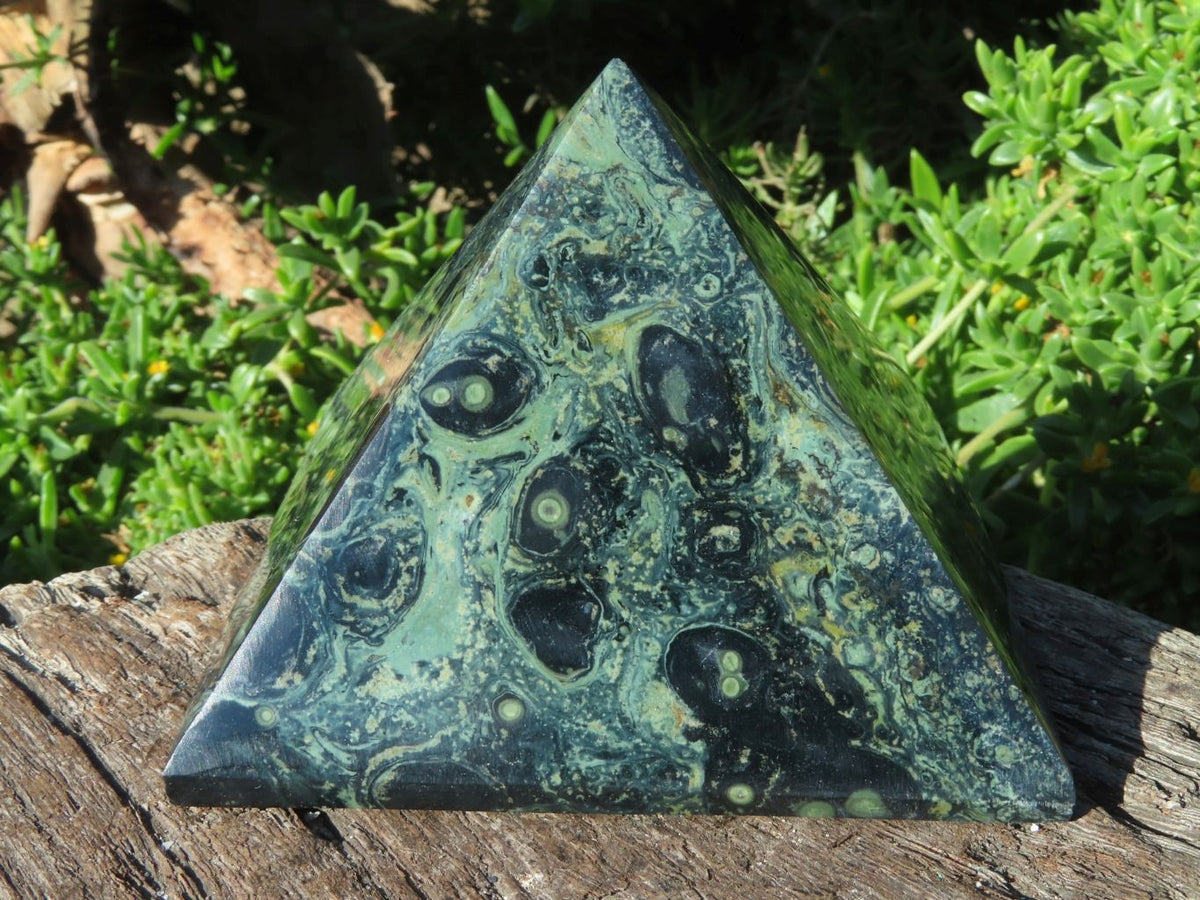 Polished Stromatolite Jasper / Nebula Stone Pyramids x 2 From Madagascar - TopRock