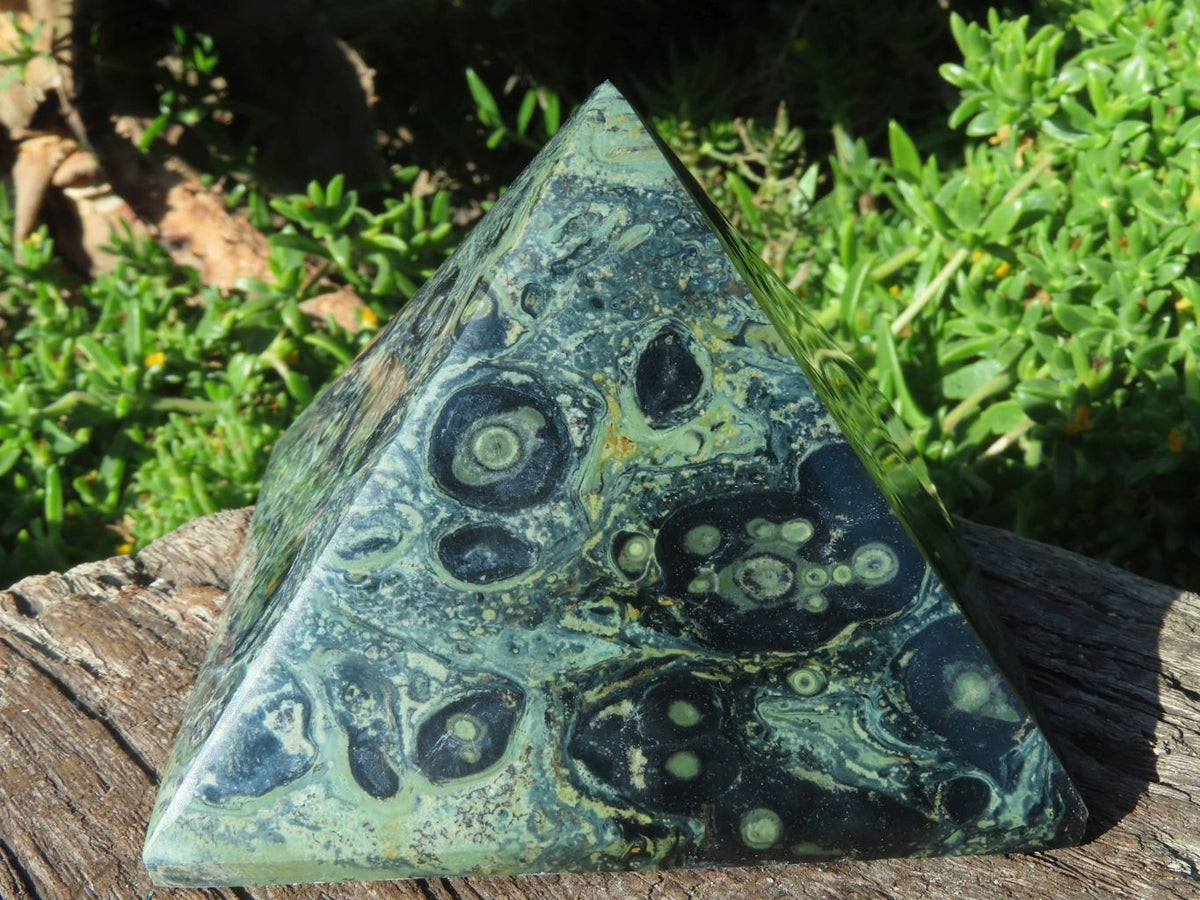 Polished Stromatolite Jasper / Nebula Stone Pyramids x 2 From Madagascar - TopRock