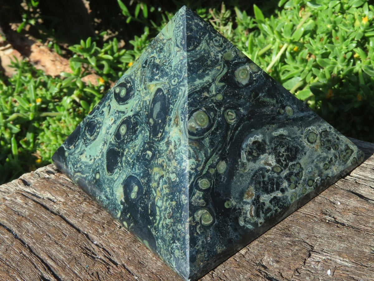 Polished Stromatolite Jasper / Nebula Stone Pyramids x 2 From Madagascar - TopRock