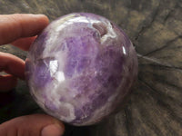 Polished Amethyst Spheres With Smokey-White Patterns  x 2 From Madagascar - TopRock