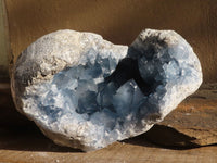 Natural Large Blue Celestite Geode With Gemmy Centred Crystals  x 1 From Sakoany, Madagascar - Toprock Gemstones and Minerals
