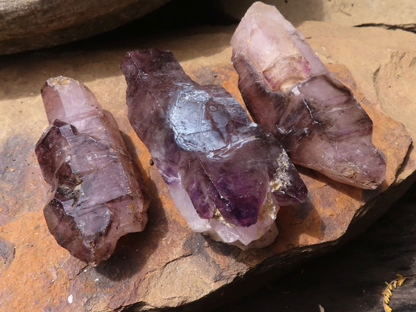 Natural Extra Large Smokey Amethyst Crystals x 6 From Chiredzi, Zimbabwe - TopRock