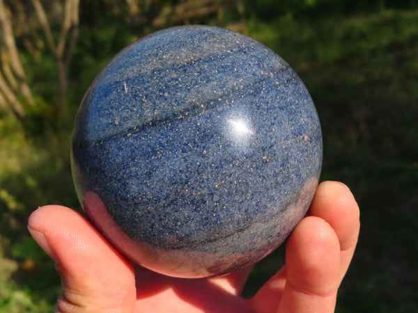 Polished Lazulite Hearts & Sphere x 3 From Madagascar - TopRock