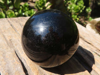 Polished Schorl Black Tourmaline Spheres  x 2 From Madagascar - Toprock Gemstones and Minerals