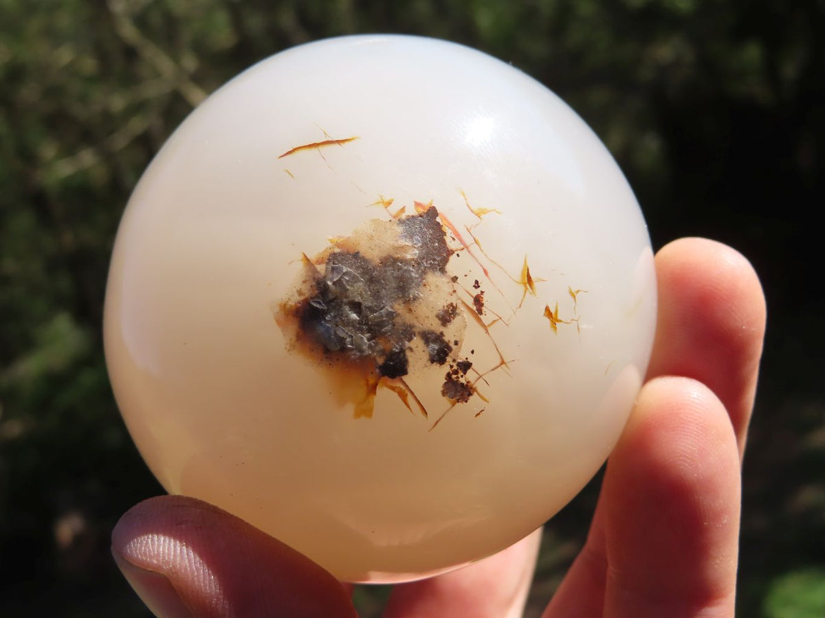 Polished Translucent Chalcedony Agate Spheres x 3 From Madagascar - TopRock