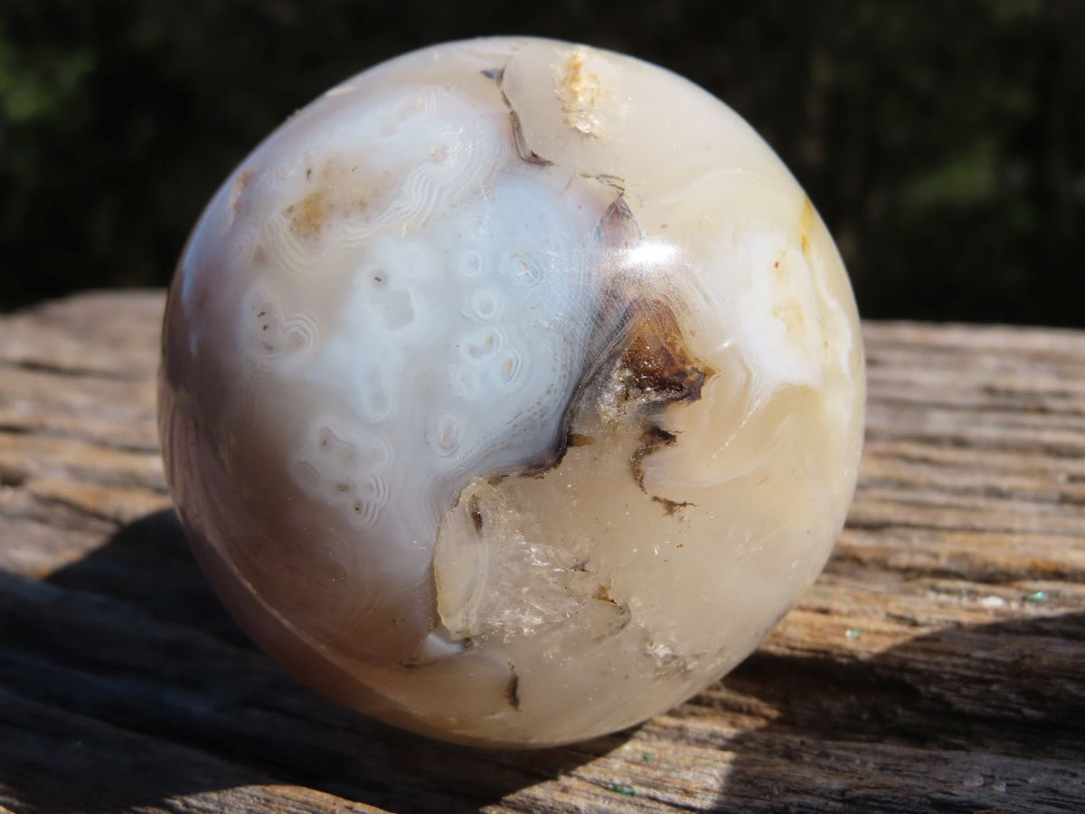 Polished Translucent Chalcedony Agate Spheres x 3 From Madagascar - TopRock