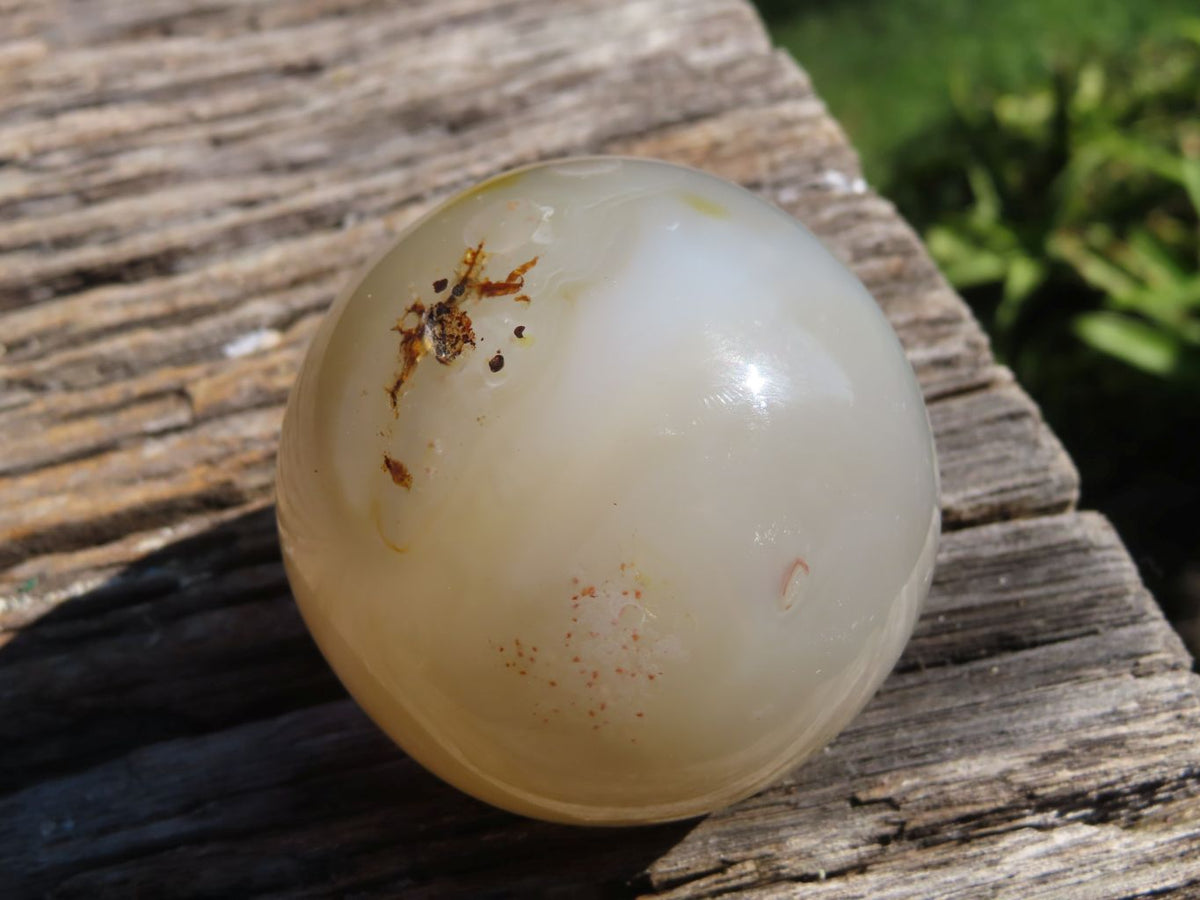 Polished Translucent Chalcedony Agate Spheres x 3 From Madagascar - TopRock