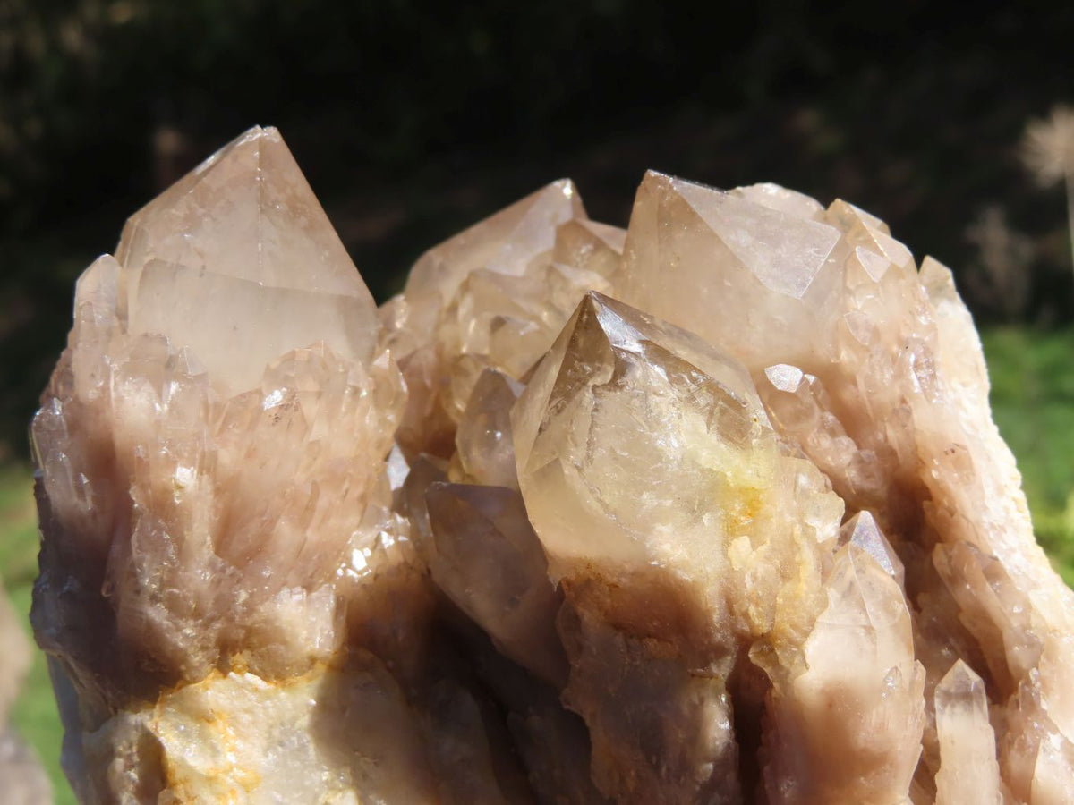 Natural Smokey Cascading Phantom Quartz Clusters x 2 From Luena, Congo - TopRock