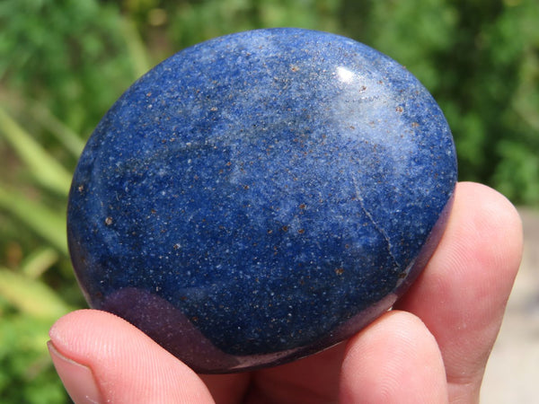 Polished Blue Lazulite (Mn, FE, and Al Phosphate) Gallets x 20 From Madagascar - TopRock