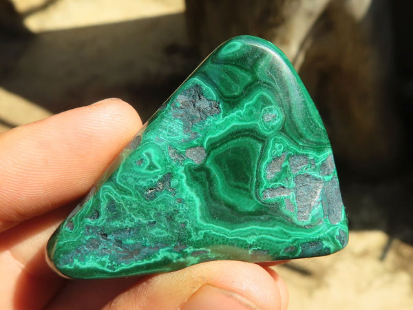 Polished Small Malachite Tumble Stones  x 24 From Congo - Toprock Gemstones and Minerals 