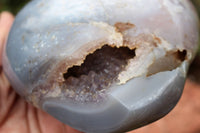 Polished Agate Geode With A Crystalline Golden Limonite Centre  x 1 From Madagascar - TopRock