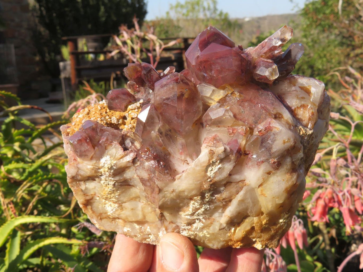 Natural Red Hematoid Quartz Clusters x 2 From Karoi, Zimbabwe - TopRock