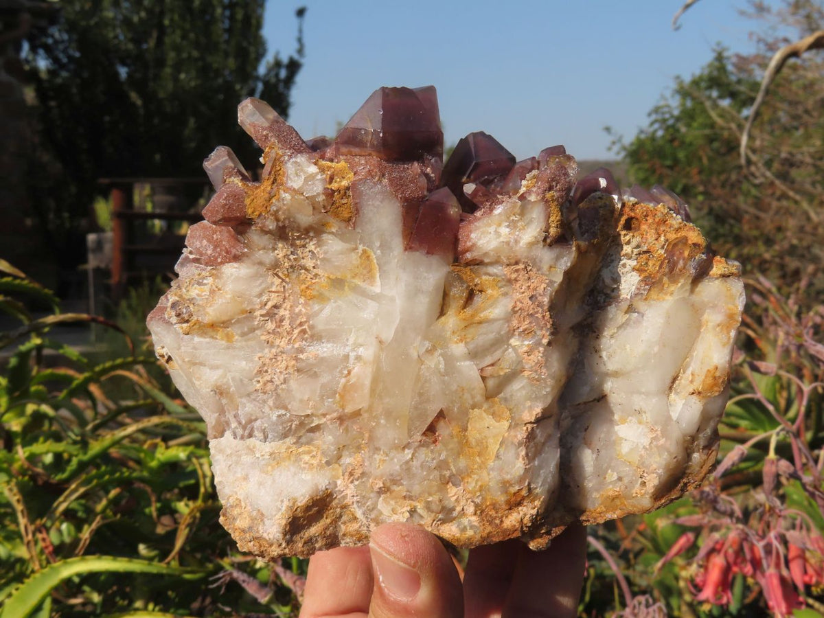 Natural Red Hematoid Quartz Clusters x 2 From Karoi, Zimbabwe - TopRock