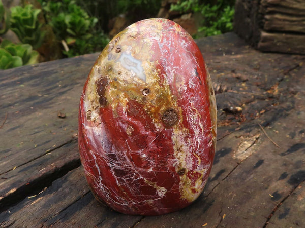 Polished Red Jasper Standing Free Forms  x 2 From Madagascar - Toprock Gemstones and Minerals 
