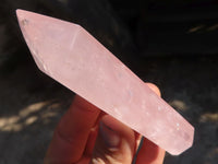 Polished Gemmy Double Terminated Rose Quartz Points x 5 From Antsirabe, Madagascar - Toprock Gemstones and Minerals