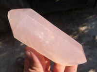 Polished Gemmy Double Terminated Rose Quartz Points x 5 From Antsirabe, Madagascar - Toprock Gemstones and Minerals