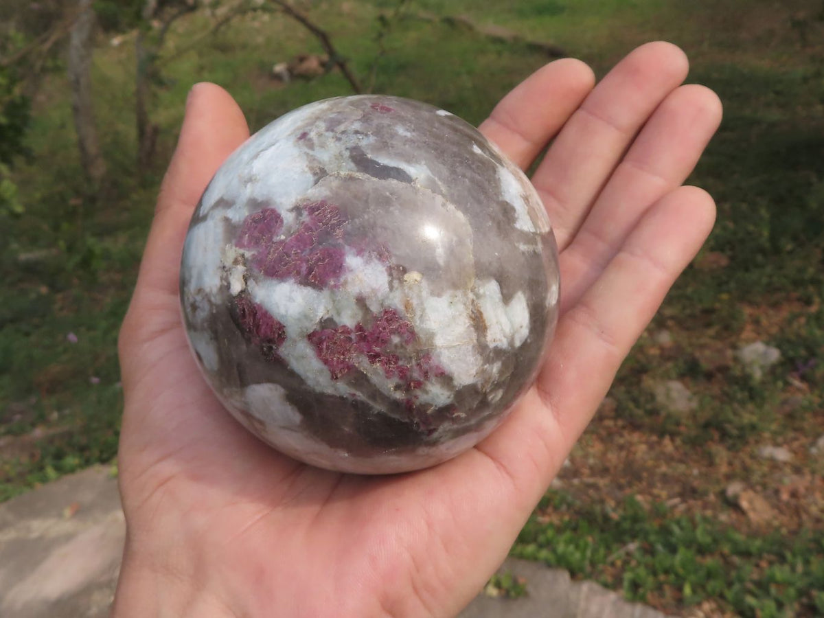 Polished Pink Rubellite Tourmaline Spheres x 2 From Ambatondrazaka, Madagascar - TopRock