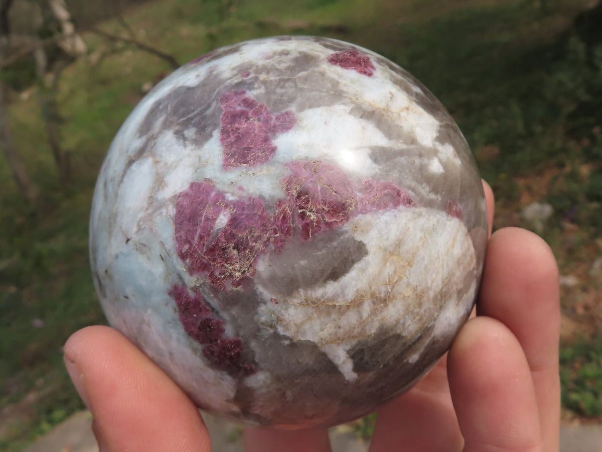 Polished Pink Rubellite Tourmaline Spheres x 2 From Ambatondrazaka, Madagascar - TopRock