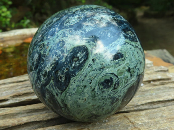 Polished Stromatolite / Kambamba Jasper Spheres  x 2 From Madagascar