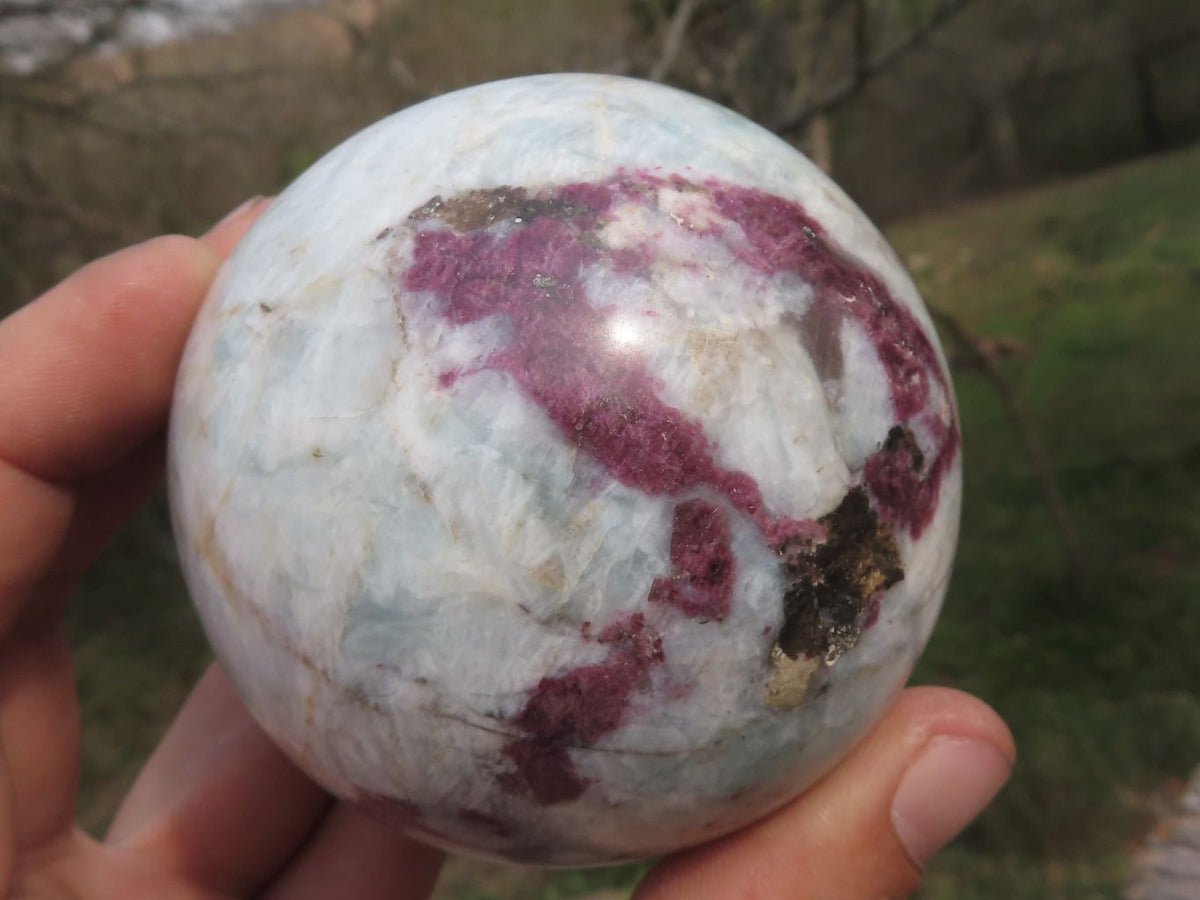 Polished Pink Rubellite Tourmaline Spheres x 2 From Ambatondrazaka, Madagascar - TopRock