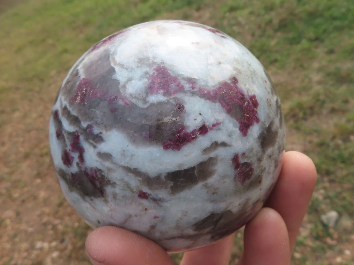 Polished Pink Rubellite Tourmaline Spheres x 2 From Ambatondrazaka, Madagascar - TopRock