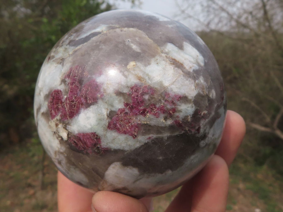 Polished Pink Rubellite Tourmaline Spheres x 2 From Ambatondrazaka, Madagascar - TopRock