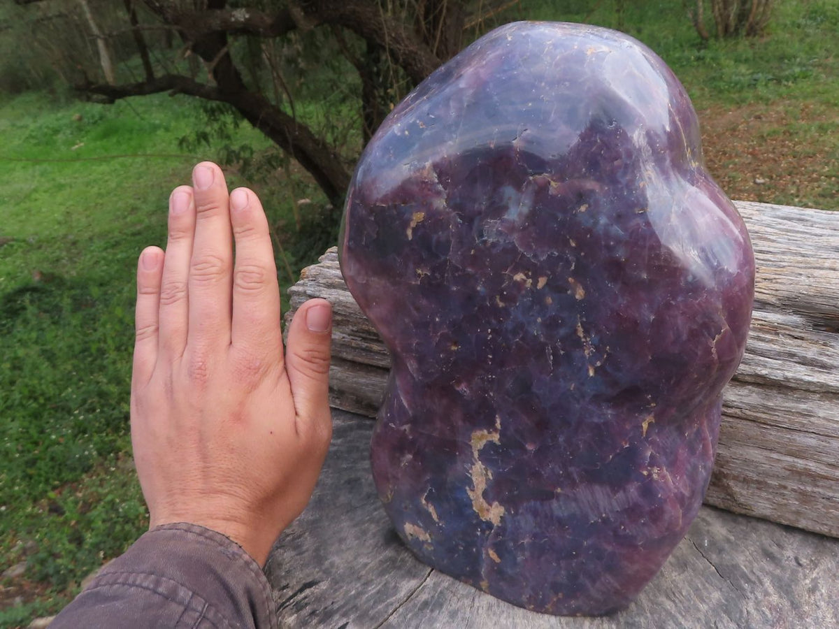 Polished XXXLL XX Rare Violet "Sugi" Rose Quartz Standing Free Form x 1 From Ambatondrazaka, Madagascar - TopRock