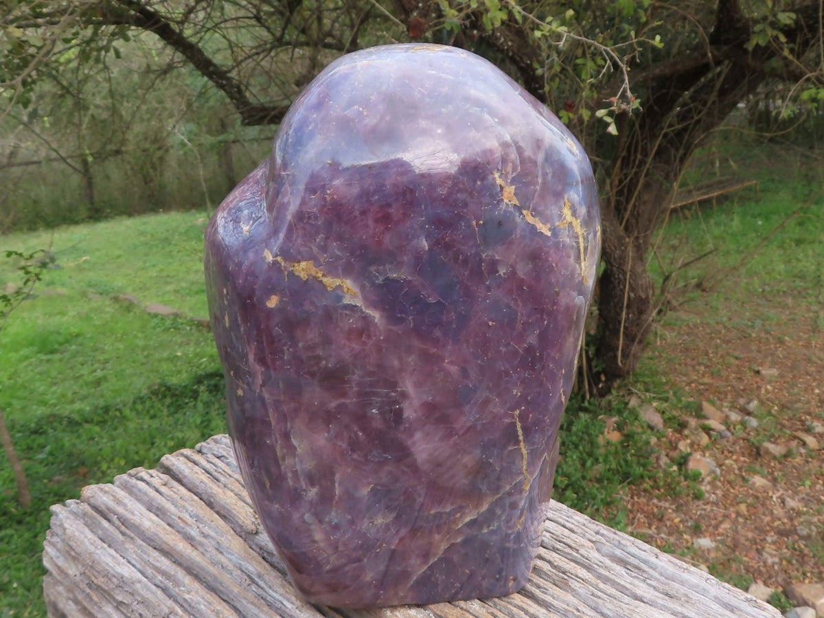 Polished XXXLL XX Rare Violet "Sugi" Rose Quartz Standing Free Form x 1 From Ambatondrazaka, Madagascar - TopRock