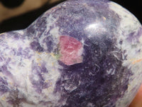 Polished Purple Lepidolite Hearts  x 6 From Madagascar - Toprock Gemstones and Minerals
