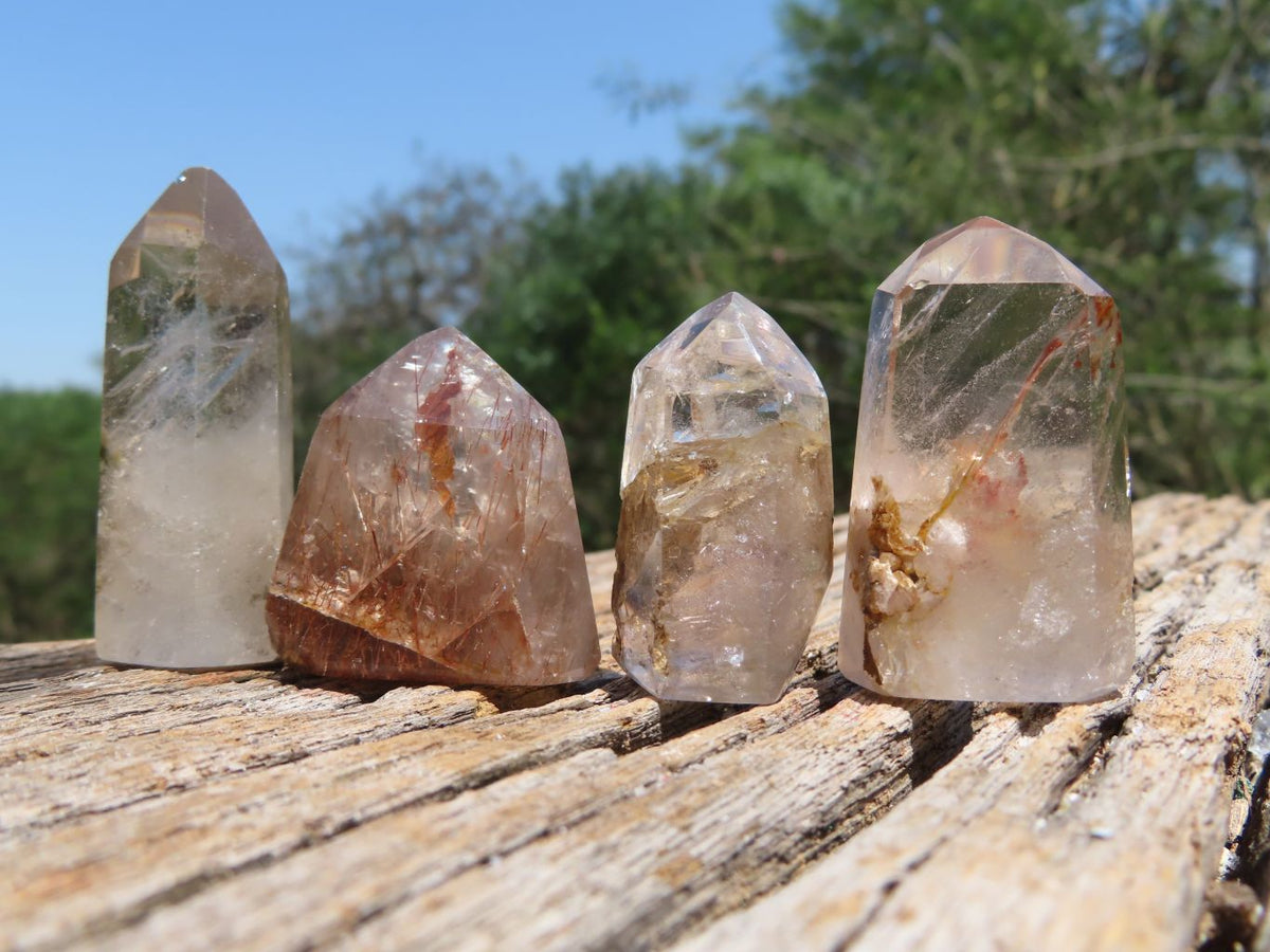 Polished Small Quartz Crystal Points With Inclusions x 24 From Madagascar - TopRock