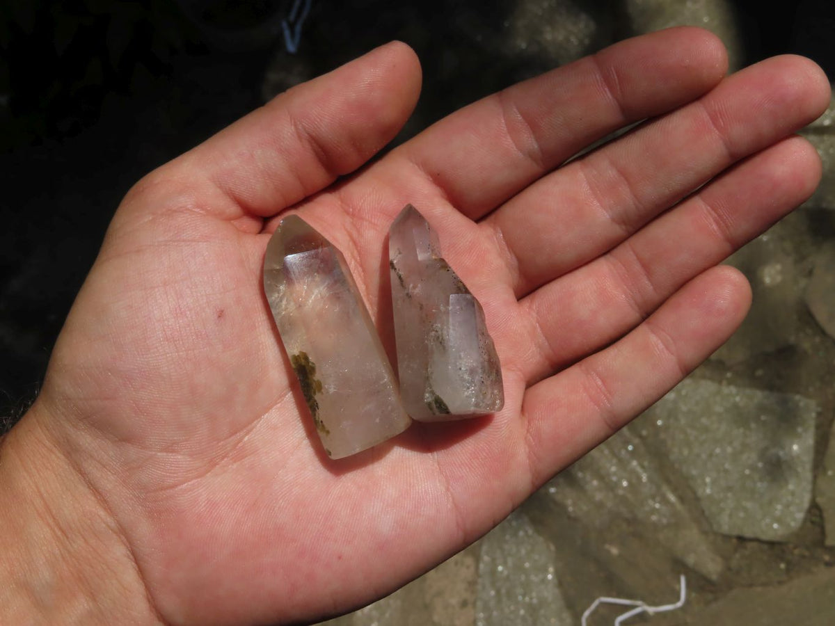 Polished Small Quartz Crystal Points With Inclusions x 24 From Madagascar - TopRock