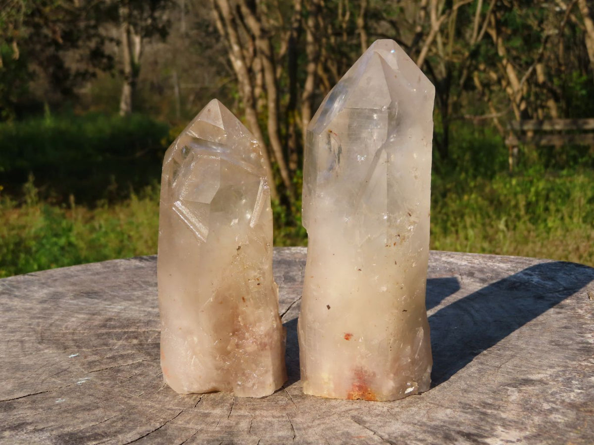 Natural Arcadian Angolan Quartz Crystal Points x 2 From Angola - TopRock