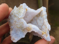 Natural Etched Blue Chalcedony Specimens  x 24 From Malawi - Toprock Gemstones and Minerals