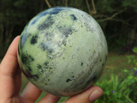 Polished Leopard Stone (Spotted Serpentine) Spheres x 2 From Zimbabwe - TopRock