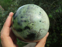 Polished Leopard Stone (Spotted Serpentine) Spheres x 2 From Zimbabwe - TopRock