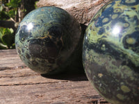 Polished Stromatolite / Kambamba Jasper Spheres  x 2 From Katsepy, Madagascar - Toprock Gemstones and Minerals