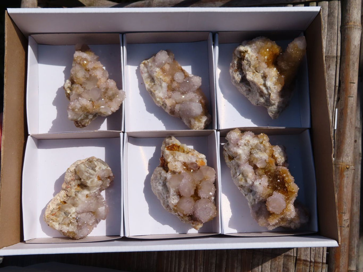 Natural Spirit Quartz Crystal Clusters x 6 From Boekenhouthoek, South Africa - TopRock