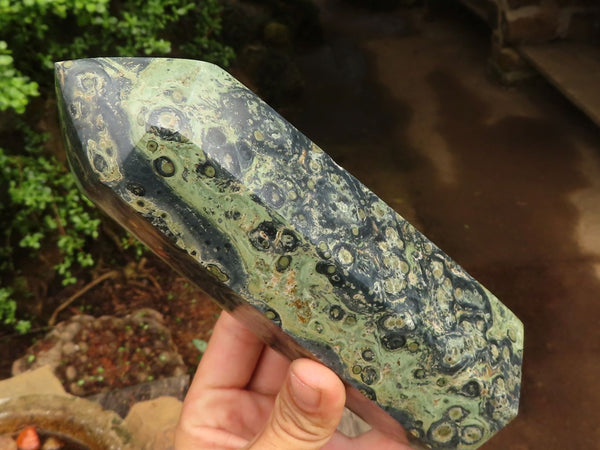 Polished Large Stromatolite / Kambamba Jasper Point x 1 From Madagascar - Toprock Gemstones and Minerals 