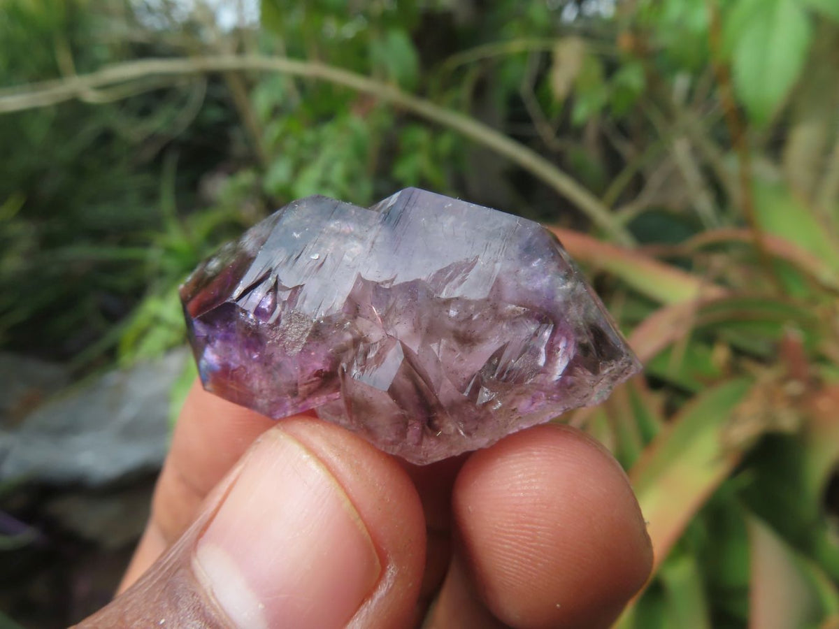 Natural Skeletal Sceptre & Window Smokey Amethyst Crystals x 35 From Chiredzi, Zimbabwe - TopRock