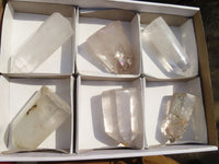 Polished Clear Quartz Crystal Points  x 6 From Madagascar - Toprock Gemstones and Minerals