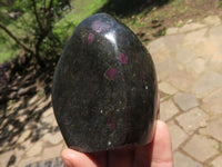 Polished Rare Fluorescent Green Verdite Ruby Corundum Free Forms  x 4 From Zimbabwe - TopRock