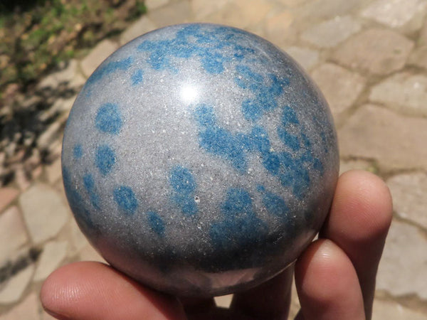 Polished Blue Spotted Spinel Quartz Spheres  x 6 From Madagascar - TopRock