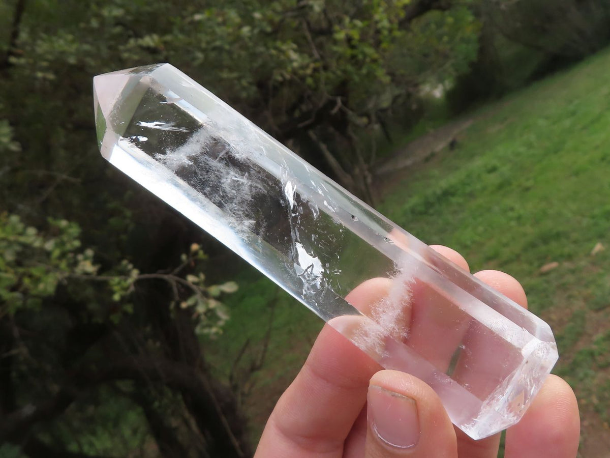 Polished Optic to Near Optic Quartz Points / Prisms x 12 From Madagascar - TopRock