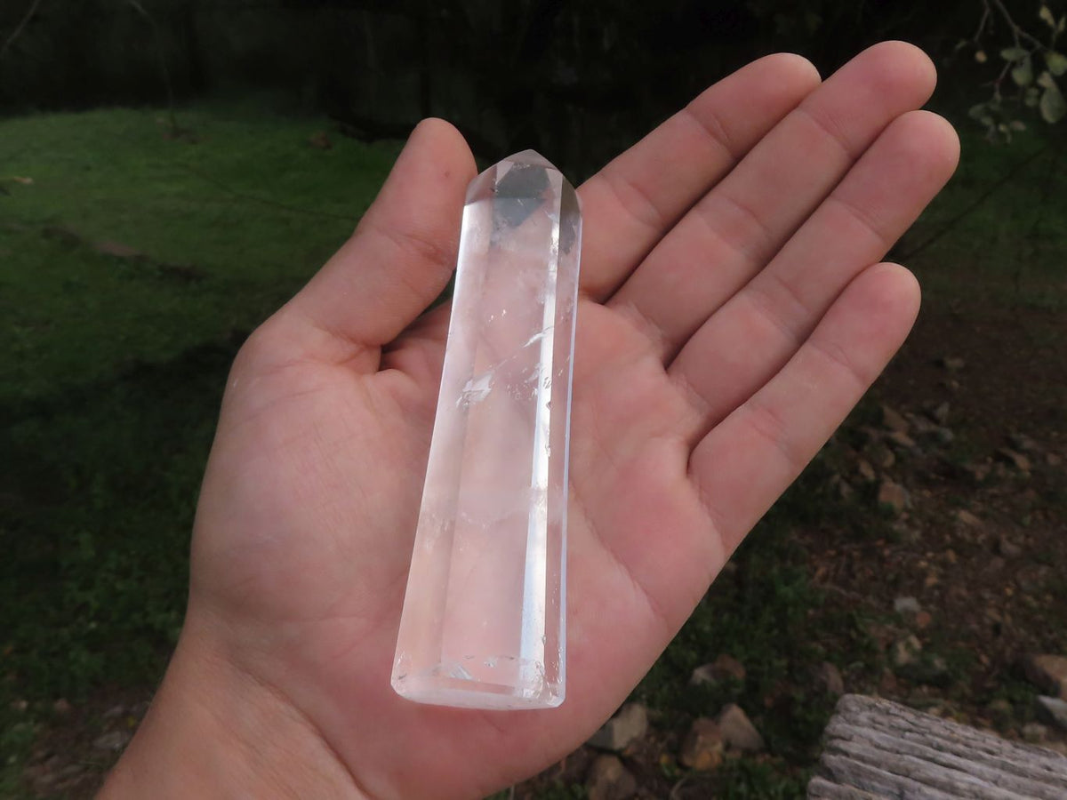 Polished Optic to Near Optic Quartz Points / Prisms x 12 From Madagascar - TopRock