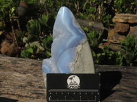 Polished Extra Large Blue Lace Agate Standing Free Form  x 1 From Nsanje, Malawi - Toprock Gemstones and Minerals