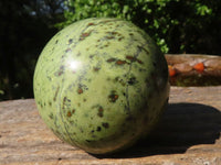 Polished Green Leopard Stone Spheres  x 3 From Zimbabwe - Toprock Gemstones and Minerals