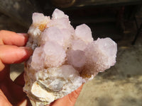 Natural Pale Lilac Spirit Quartz Clusters x 6 From Barberton, South Africa - Toprock Gemstones and Minerals