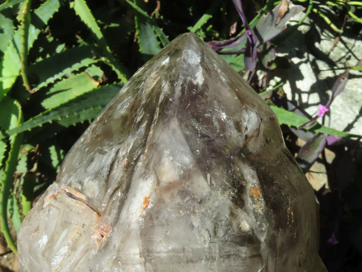 Polished Extra Large Double Terminated Smokey Window Quartz Crystal x 1 From Akansobe, Madagascar - TopRock